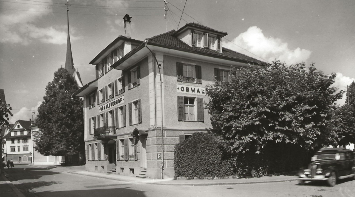 Das Gebäude des Hotels Obwaldnerhof in Sarnen